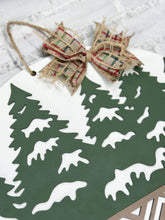 Load image into Gallery viewer, Welcome Snowy Pine Trees Door Hanger