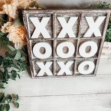 Load image into Gallery viewer, Tic-Tac-Toe Wooden Tabletop Decor Game