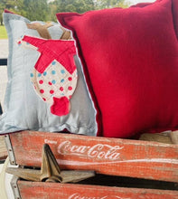 Load image into Gallery viewer, Handmade Christmas Reindeer Vintage Quilt Pillow