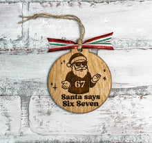 Load image into Gallery viewer, Six Seven Santa Ornaments