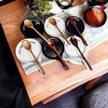 Load image into Gallery viewer, Ceramic Spoon Rests + Wood Spoon Set