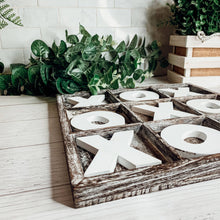 Load image into Gallery viewer, Tic-Tac-Toe Wooden Tabletop Decor Game