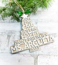 Load image into Gallery viewer, Teacher Christmas Tree Ornament - Personalized Gift