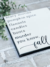 Load image into Gallery viewer, Fall Stuff Wood Sign