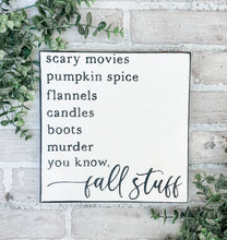 Load image into Gallery viewer, Fall Stuff Wood Sign