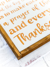 Load image into Gallery viewer, A Prayer of Thanksgiving Framed Sign