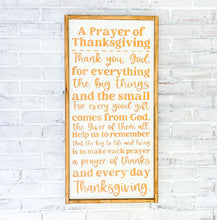 Load image into Gallery viewer, A Prayer of Thanksgiving Framed Sign