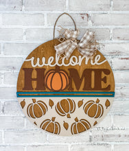 Load image into Gallery viewer, Welcome Home Pumpkin Door Hanger