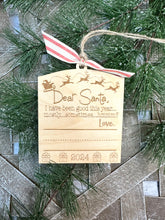 Load image into Gallery viewer, Desr Santa Handwriting Keepsake Christmas Ornament - Personalized