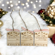 Load image into Gallery viewer, Desr Santa Handwriting Keepsake Christmas Ornament - Personalized