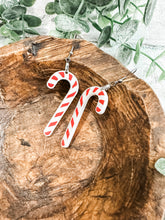 Load image into Gallery viewer, Candy Cane Acrylic Earrings