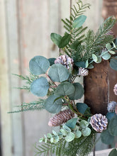 Load image into Gallery viewer, Bower Breeze Eucalyptus Candle Ring - Christmas Greenery - Winter Decor