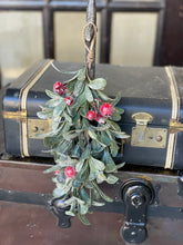 Load image into Gallery viewer, Crystalline Mistleberry Mini Drop - Christmas Greenery - Winter Decor