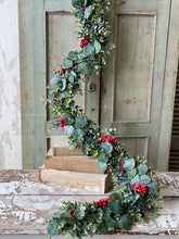 Load image into Gallery viewer, Harlequin Eucalyptus Garland - Christmas Greenery - Winter Decor