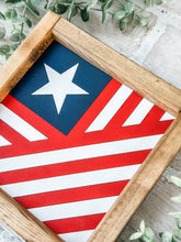 Load image into Gallery viewer, Patriotic Flag Quilt Framed Sign