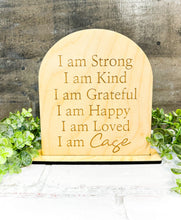 Load image into Gallery viewer, Personalized Affirmations Shelf Sitter Sign