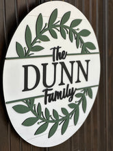 Load image into Gallery viewer, Farmhouse Family Personalized Door Hanger - Housewarming - Wedding Gift