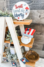 Load image into Gallery viewer, 3D Sweet Land of Liberty Patriotic Tiered Tray Set - Seasonal Decor