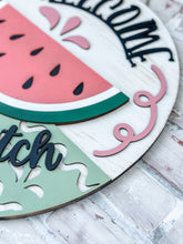 Load image into Gallery viewer, Welcome To Our Patch Watermelon Door Hanger