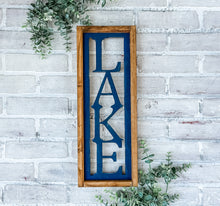 Load image into Gallery viewer, Porch Beach Lake Framed Sign