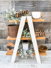 Load image into Gallery viewer, 3D Hello Coffee Tiered Tray Set - Kitchen Decor
