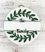 Load image into Gallery viewer, Farmhouse Family Personalized Door Hanger - Housewarming - Wedding Gift