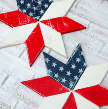 Load image into Gallery viewer, Patriotic Stars & Stripes Rustic Barn Star Wall Decor