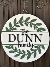 Load image into Gallery viewer, Farmhouse Family Personalized Door Hanger - Housewarming - Wedding Gift