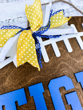 Load image into Gallery viewer, Personalized Team Mascot Football Door Hanger