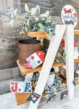 Load image into Gallery viewer, 3D Sweet Land of Liberty Patriotic Tiered Tray Set - Seasonal Decor