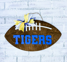 Load image into Gallery viewer, Personalized Team Mascot Football Door Hanger