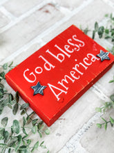 Load image into Gallery viewer, Rustic Patriotic Shelf Sitter - Tiered Tray Decor