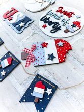 Load image into Gallery viewer, 3D Sweet Land of Liberty Patriotic Tiered Tray Set - Seasonal Decor