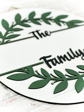 Load image into Gallery viewer, Farmhouse Family Personalized Door Hanger - Housewarming - Wedding Gift