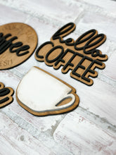 Load image into Gallery viewer, 3D Hello Coffee Tiered Tray Set - Kitchen Decor