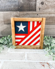 Load image into Gallery viewer, Patriotic Flag Quilt Framed Sign