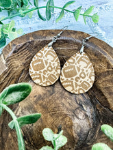 Load image into Gallery viewer, Leopard Football Teardrop Earrings