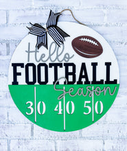 Load image into Gallery viewer, Hello Football Season Door Hanger