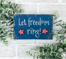 Load image into Gallery viewer, Rustic Patriotic Shelf Sitter - Tiered Tray Decor