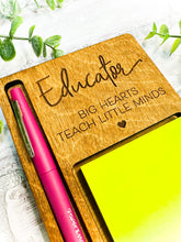 Load image into Gallery viewer, Personalized Pen & Sticky Note Pad Holder