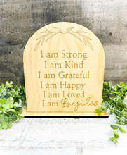 Load image into Gallery viewer, Personalized Affirmations Shelf Sitter Sign