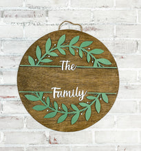 Load image into Gallery viewer, Farmhouse Family Personalized Door Hanger - Housewarming - Wedding Gift