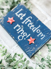 Load image into Gallery viewer, Rustic Patriotic Shelf Sitter - Tiered Tray Decor