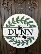 Load image into Gallery viewer, Farmhouse Family Personalized Door Hanger - Housewarming - Wedding Gift