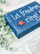 Load image into Gallery viewer, Rustic Patriotic Shelf Sitter - Tiered Tray Decor