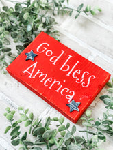 Load image into Gallery viewer, Rustic Patriotic Shelf Sitter - Tiered Tray Decor