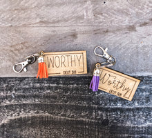 Load image into Gallery viewer, God's Promises Tassel Keychain - Wood Keychains - Gift - Inspirational