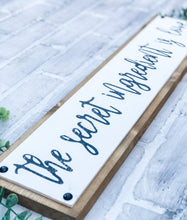 Load image into Gallery viewer, The Secret Ingredient Is Love Rustic Wood Plaque Sign - Valentine's Day - Kitchen Decor