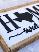 Load image into Gallery viewer, 3D Personalized State Home Sweet Home Sign Farmhouse Framed Sign