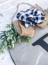 Load image into Gallery viewer, 3D Rustic Farmhouse Personalized Monogram Welcome Door Hanger - Housewarming - Wedding Gift